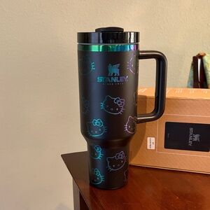 Stanley Hello Kitty Black Mug with Iridescent Teal & Purple Accents